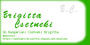 brigitta csetneki business card